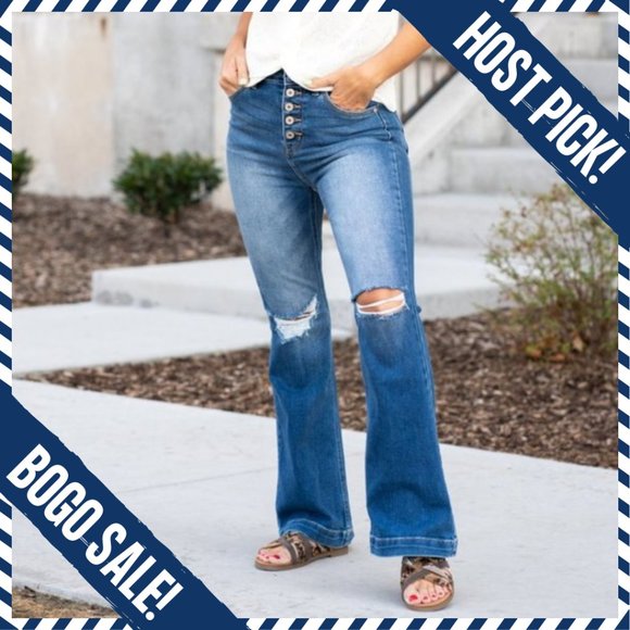 KanCan Jeans Kancan Petite High Rise Button Fly Trouser Flare Poshmark